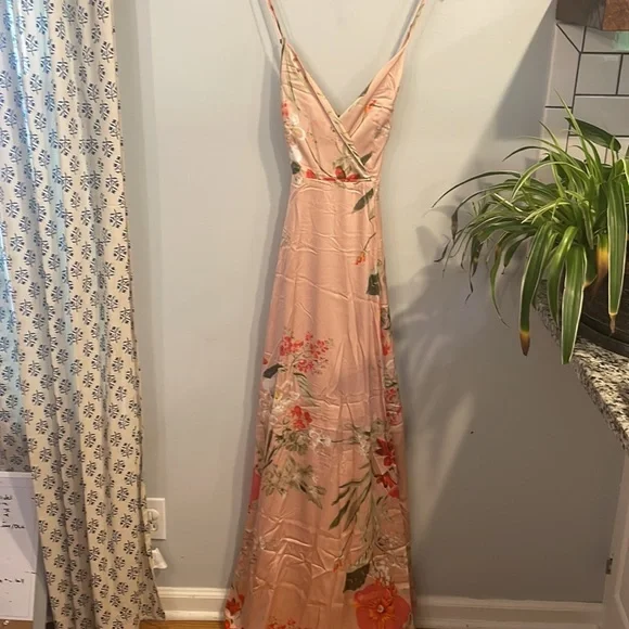 NWT* Still the One Blush Satin Maxi - Picture 5 of 8
